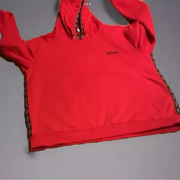 Mens Moschino Hoodie Red XL